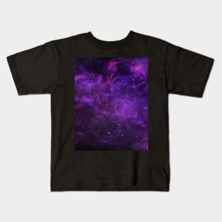 Black Purple Galaxy Kids T-Shirt